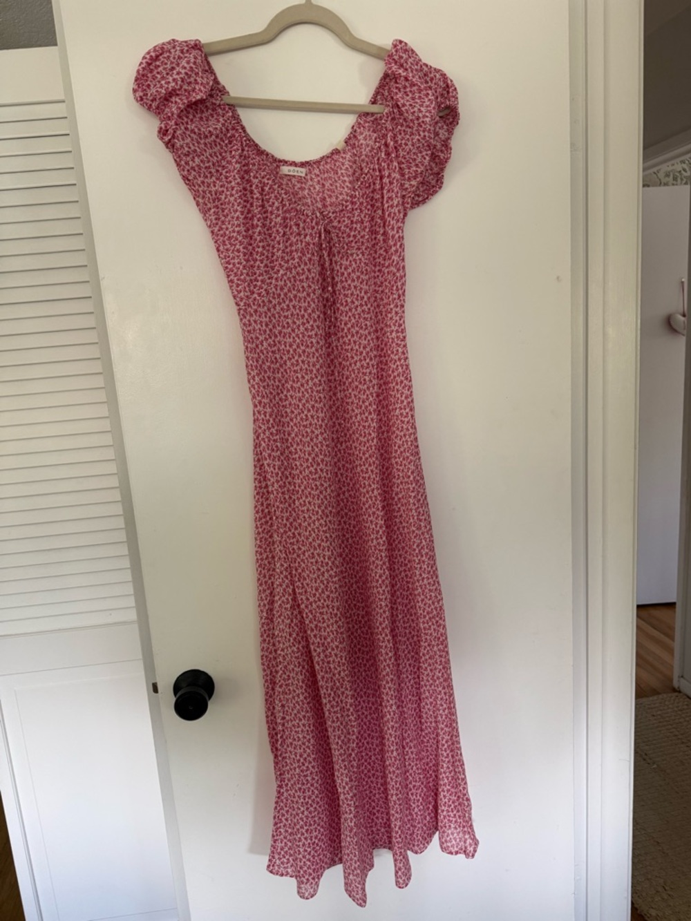 Pink floral doen dress xs